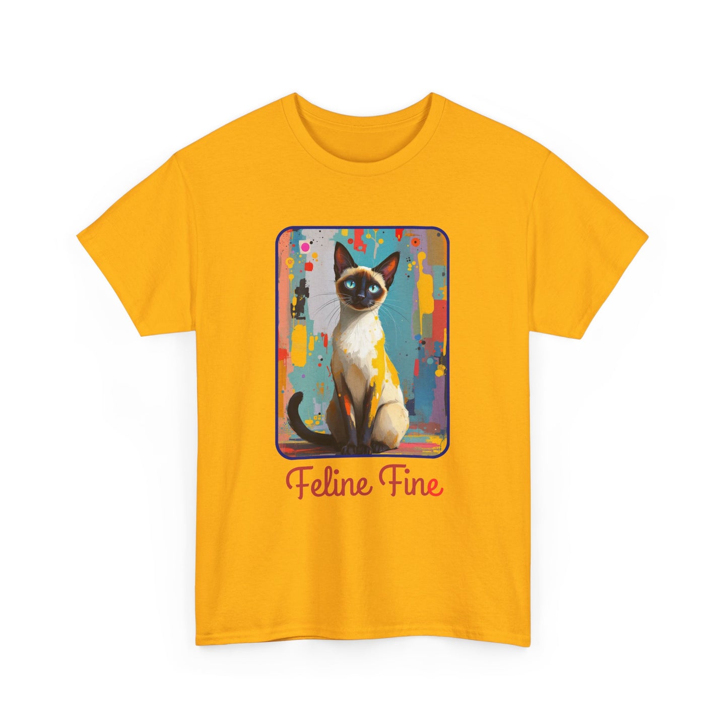 Feline Fine Cat Shirt - Funny Cat Pun T-Shirt for Cat Lovers, Cat Mom, Cat Dad Gift