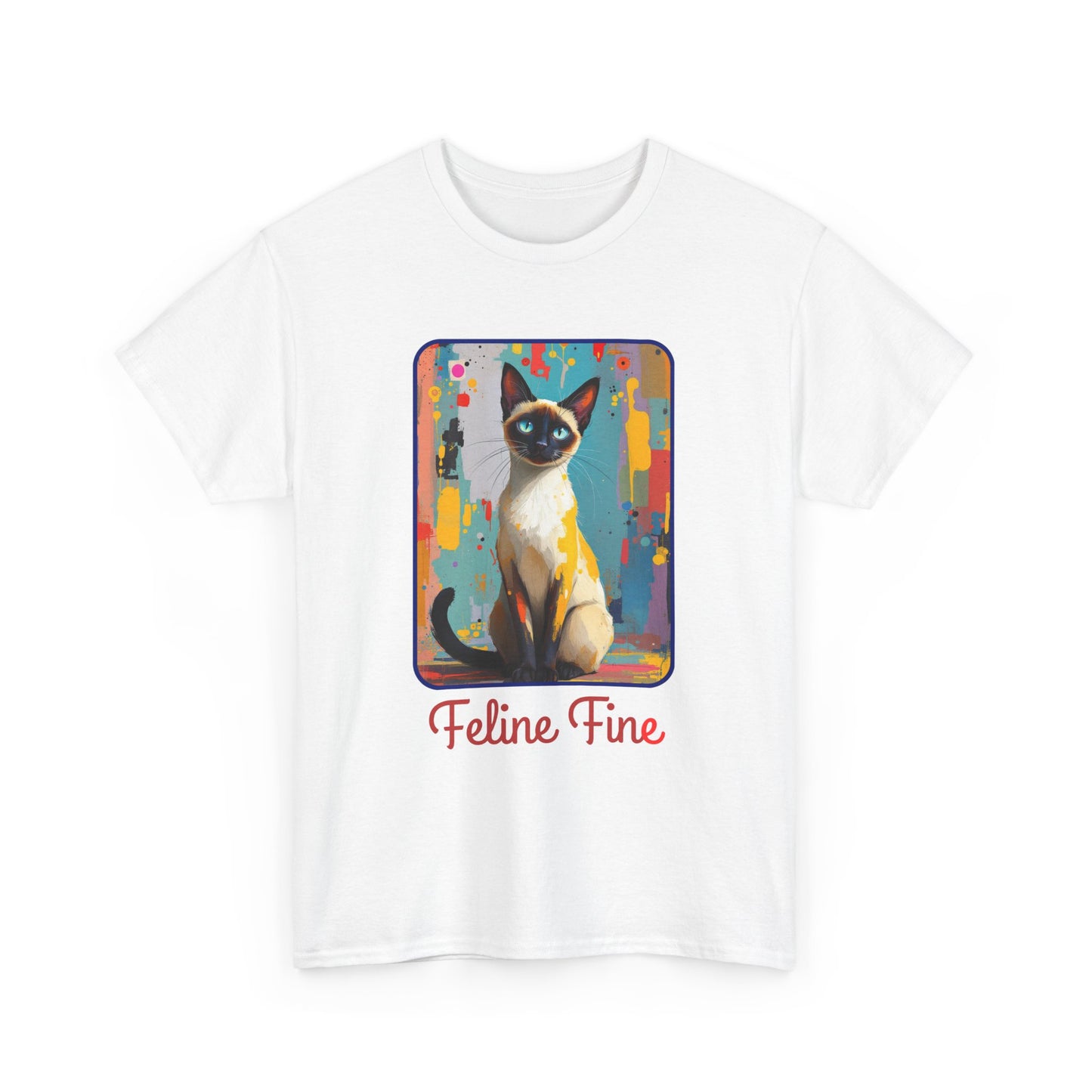 Feline Fine Cat Shirt - Funny Cat Pun T-Shirt for Cat Lovers, Cat Mom, Cat Dad Gift