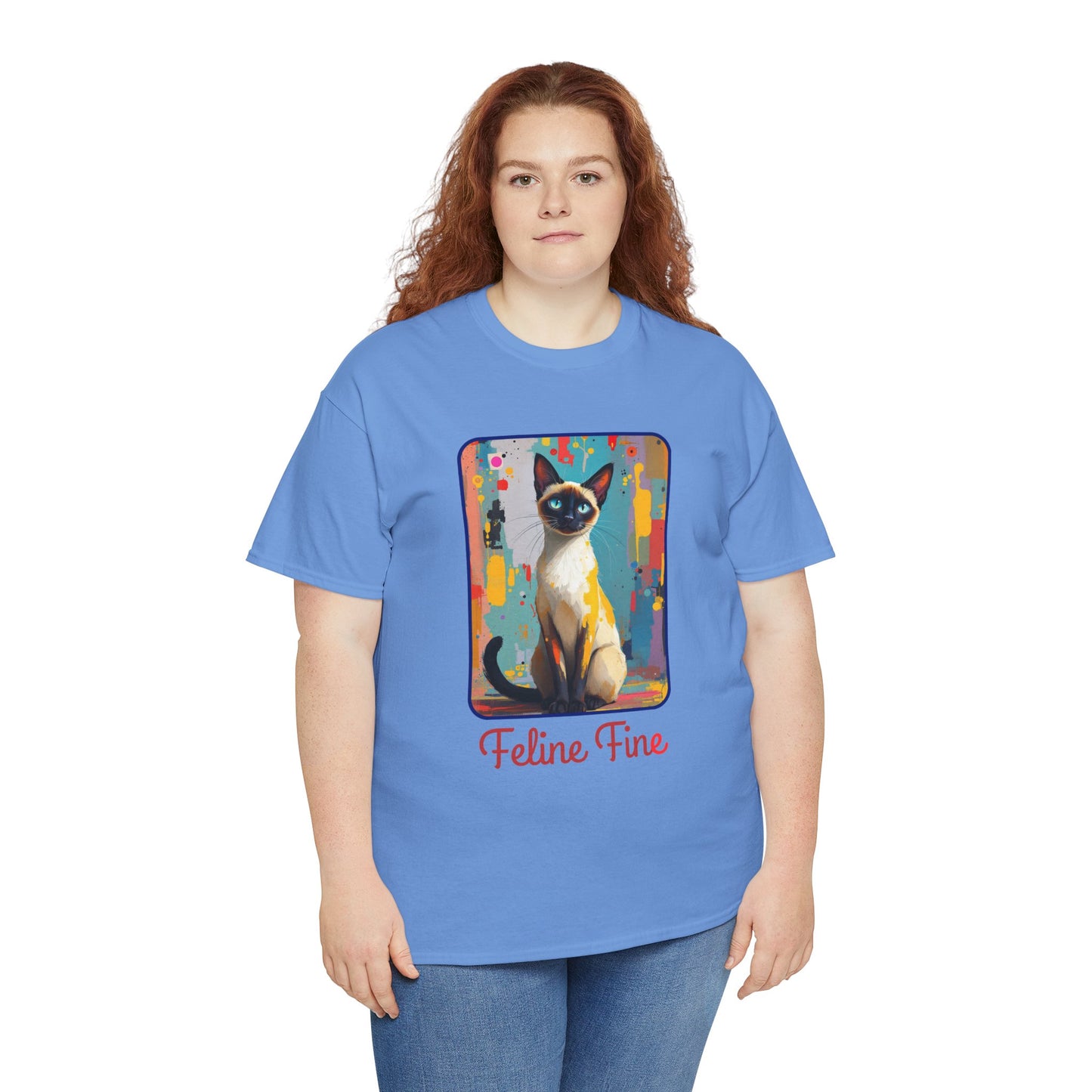 Feline Fine Cat Shirt - Funny Cat Pun T-Shirt for Cat Lovers, Cat Mom, Cat Dad Gift