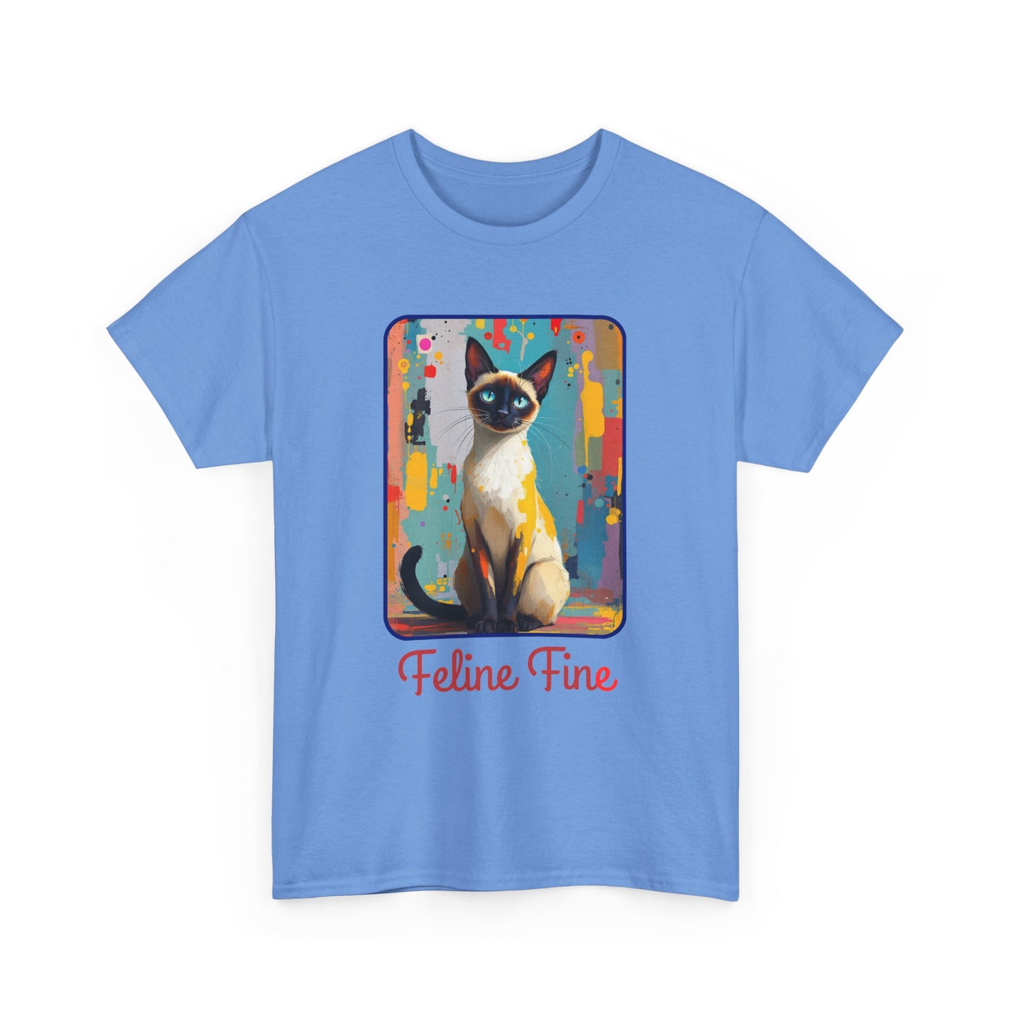 Feline Fine Cat Shirt - Funny Cat Pun T-Shirt for Cat Lovers, Cat Mom, Cat Dad Gift